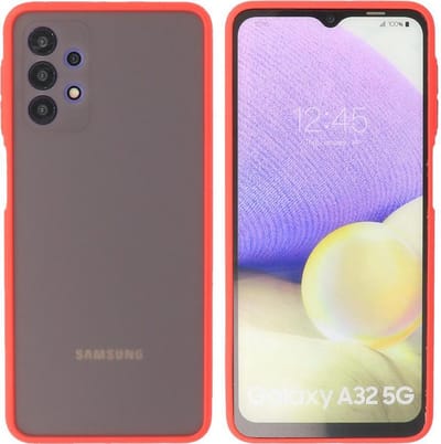 BestCases -  Samsung Galaxy A32 5G Hoesje - Samsung Galaxy A32 5G Hard Case Telefoonhoesje - Samsung Galaxy A32 5G Backcover - Rood