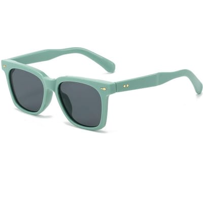 Klassieke Klink Pijl Luxe Designer Vierkant Dames Zonnebril Heren Populair Vintage Punk Buiten Rijden Zonnebril UV400 as picture gray