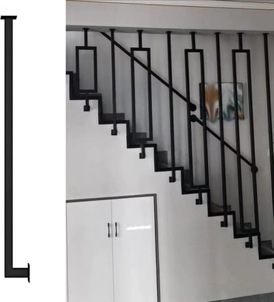 Trapleuning Baluster - Veiligheidspaal - Valbeveiliging Trap - Aanpasbaar Ontwerp - 110 cm Hoog - Zwart