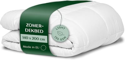 PromoHome Zomerdekbed 140x200cm – Licht 150 g/m², Ademend en Anti-allergisch Microvezel met OEKO-TEX Certificering