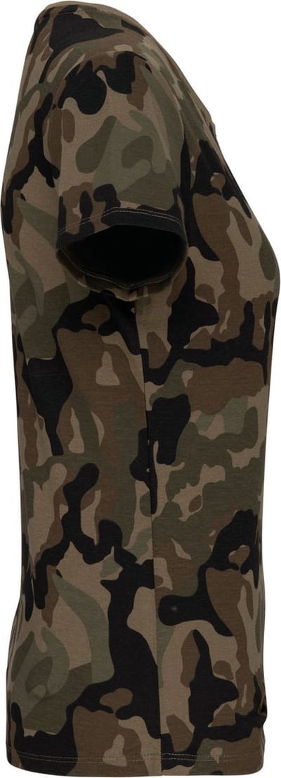 Kariban Dames-t-shirt camo korte mouwen K3031 - Olive Camouflage - XXL