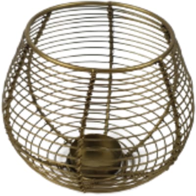 Theelichthouder - Goud - Rond - Draadmand - Trendy - Waxinelichthouder – Waxinelicht - Decoratie