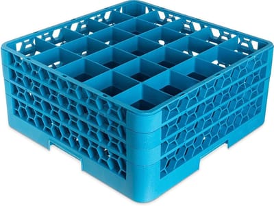 Glazen Rek - Vaatwerk Houder - Veilig Reinigen - 25 Delers Bescherming - 8.72 Inch - Blauw