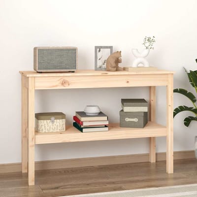 vidaXL - Wandtafel - 110x40x75 - cm - massief - grenenhout