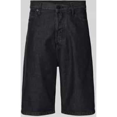 loose fit korte jeans van katoenmix model 'BAGGY'