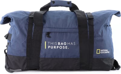 National Geographic Opvouwbare Reistas met wielen / Weekendtas - Vegan - 48 Liter (S) - Pathway - N10442 - Marine Blauw - Marine Blauw