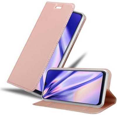 Cadorabo Hoesje geschikt voor Samsung Galaxy M31 in CLASSY ROSE GOUD - Beschermhoes met magnetische sluiting, standfunctie en kaartvakje Book Case Cover Etui