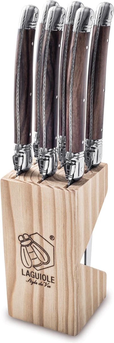 Laguiole Style de Vie Steakmessen Premium Line - 6-delig - Dark Wood