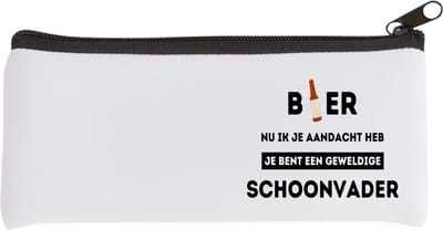 Akyol - bier, nu ik je aandacht heb je bent een geweldige schoonvader Etui - Papa - schoonvader - vader cadeautjes - vaderdag - verjaardagscadeau - verjaardag - cadeau - geschenk - kado - gift - vader artikelen - 20 bij 9 cm