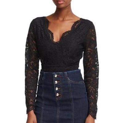 Morgan - Body long sleeves lace 262-Teana Black - Maat : S