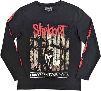 Slipknot - Skeleton Flag Longsleeve shirt - S - Zwart