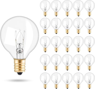 LED G40 Lampen - Vervangende Bollen - Buitenverlichting Aankleden - Shatterproof Materiaal - 25 Stuks - Warm Wit