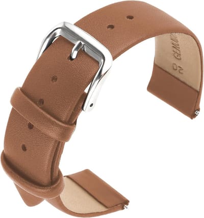 Zachte kalfsleren horlogeband met snelsluiting, vervangbare armband voor mannen en vrouwen, universele horloges met roestvrijstalen gesp