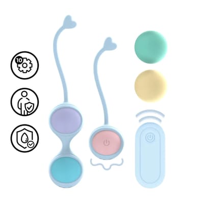 Loveline - Trillende en 5 gewichtsverwisselbare Kegel Kit met afstandsbediening