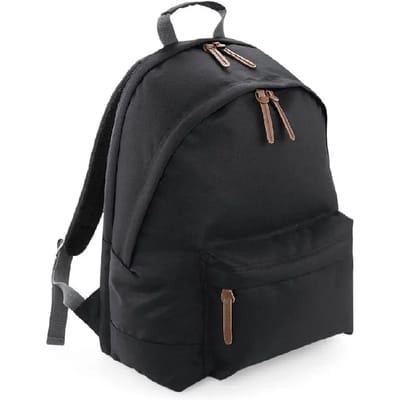 BagBase Faux Leather Fashion Backpack BG255 - Black - 31 x 47 x 16 cm