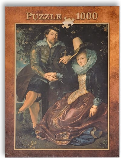 Puzzel 1000 stukken ¨Rubens en Isabella Brand in het geitenloofprieeltje¨