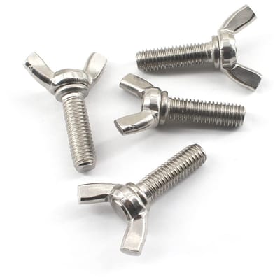 Dailygoods- Vlinderbouten Set 10 Stuks - M8x50 - Vleugelmoeren - Roestvrij Staal - Slijtvast - Corrosiebestendig - Moeren