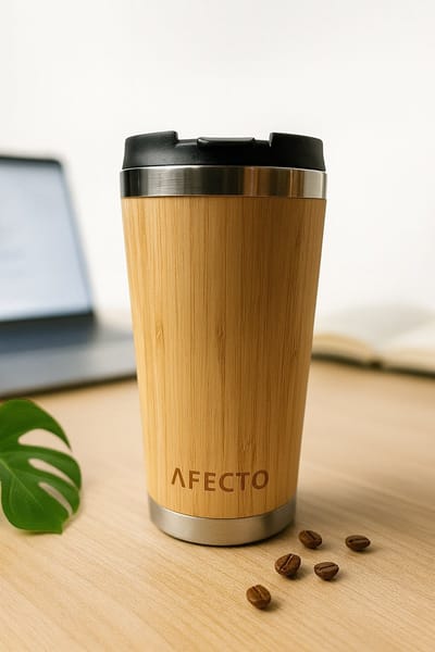 koffie to go beker bamboe | coffee to go | isolerende beker | herbruikbaar | inhoud 450 ml