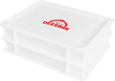 Alpac Deegbak - Deegkrat - 400 x 300 x 70 mm - 2 Pizzabollenbakken + 1 Deksel