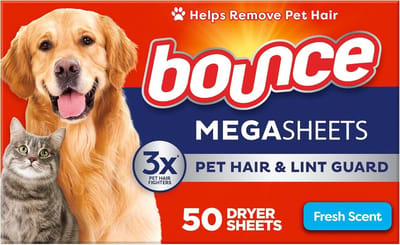 Bounce Pet Hair and Lint Guard Mega Dryer Sheets - Droogtrommeldoekjes - 50 stuks