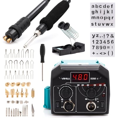 Yihua 939D-II Serie - Soldeerstation en Pirograaf - 145W - 46 stuks tips