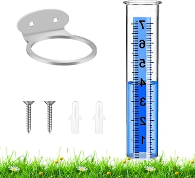Regenmeter Grote Capaciteit - Regenmeter Buiten - Tuin Meten - Roestvrijstalen Montagerek - 127 x 25 x 25 cm - Transparant
