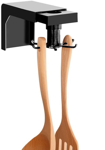 Dailygoods- Keukenhaak 360° Rotatie - Zelfklevend Ophangsysteem - Roestvrij Staal - Haken voor Keukengerei - Handdoeken - Compacte Opslag - Ophanghaak