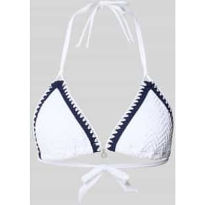 Bikini-bovendeel met structuurpatroon model 'BLUCO'