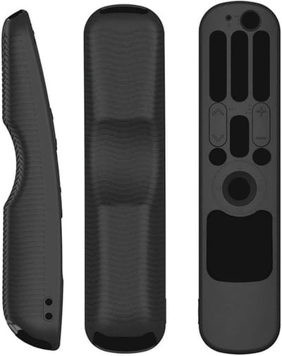 Beschermhoes van Siliconen voor TV Afstandsbediening, 360 Graden Bescherming, Geschikt voor AN-MR21GC MR21N/21GA, Zwart