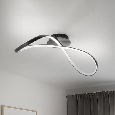 Milagro Lighting LED plafondlamp Infinity, metaal, zwart, 4.000 K