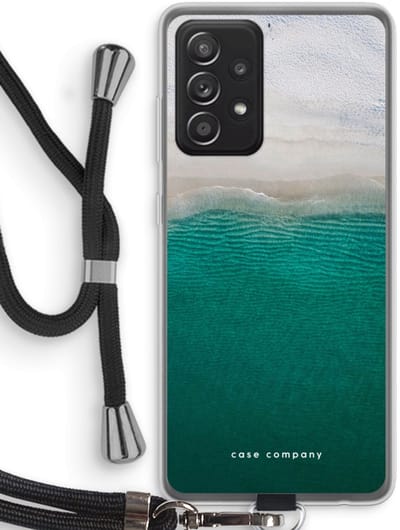 Case Company® - Hoesje met koord geschikt voor Samsung Galaxy A52s 5G hoesje met Koord - Stranded - Telefoonhoesje met Zwart Koord - Bescherming aan alle Kanten en Over de Schermrand