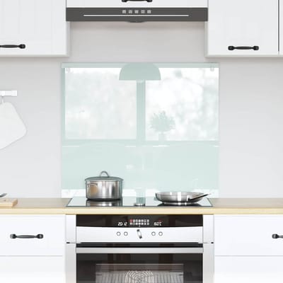 vidaXL - Keuken - Spatscherm - Wit - 70 - x - 60 - cm - gehard - glas