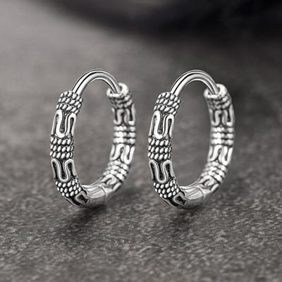 Vintage 925 Sterling Zilveren Oorringen Patroon Vintage Oorbel Voor Vrouwen Zilveren Sieraden Korea Nieuwe Dropshipping Lkjdlajf gray