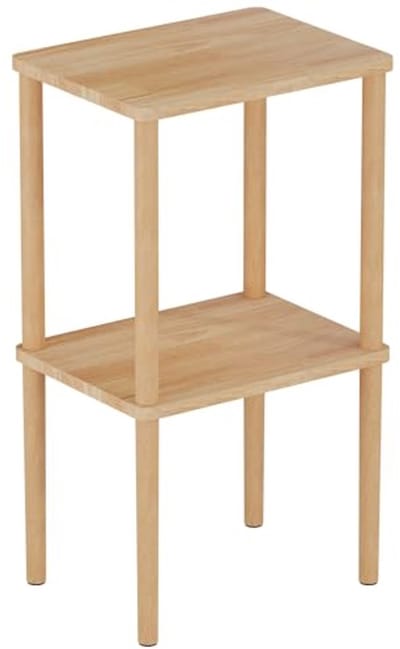 Hoge Bijzettafel van Massief Hout voor Woonkamer en Slaapkamer