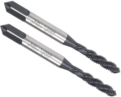 M4 x 0.7mm Helical Freesdraden Tap voor Precisie Bewerking, HSS Nitrided Coating, 2 Stuks voor Machinegebruik