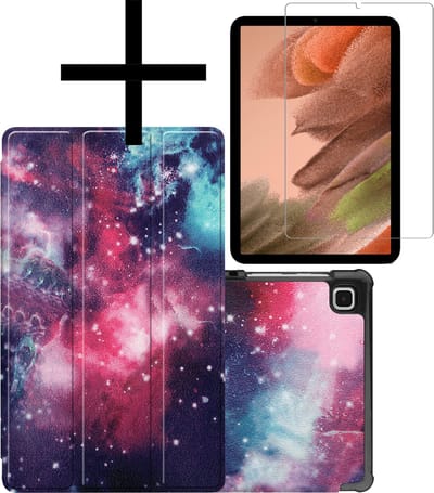 Hoes - Geschikt voor Samsung Galaxy Tab S6 Lite - Met Screenprotector - Trifold Bookcase - Hard Cover - Hardcover Book Case - Tablet Hoesje - Galaxy