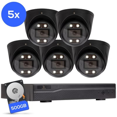 Teceye Compleet Camera Beveiliging Set met 5x POE Camera - Beveiligingscamera - Beveiligingscamera binnen - Beveiligingscamera buiten - CCTV Camera systeem - Beveiligingscamera set - Bewakingscamera set