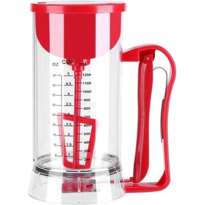 Keuken Handheld Elektrische Pannenkoekenbeslag Mixer Dispenser Blender Machine Bakgereedschap Keuken red