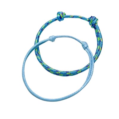Livano Armband - Staal - Nep Zilver - Dames - 2 St - Lichtblauw
