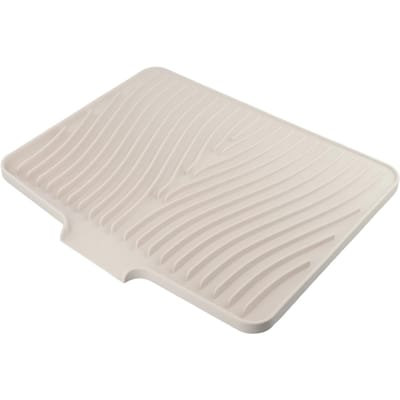 Tapis de Séchage de Vaisselle en Silicone Coussin d'Égouttage Cuisine Casseroles Vaisselle Dessous de Verre Verres Maison Silicone Ouverture de Dérivation Coussin de Drainage en Pente au large de blanche