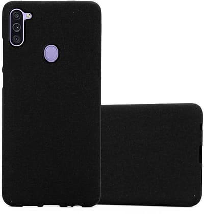 Cadorabo Hoesje geschikt voor Samsung Galaxy A11 / M11 in FROST ZWART - Beschermhoes gemaakt van flexibel TPU silicone Case Cover