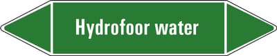 Hydrofoor water leidingmarkering op vel 126 x 26 mm - 5 per vel