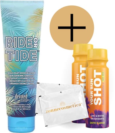 Devoted Creations - Ride or Tide + 2 Your Sun Shots + 2 Verfrissingsdoekjes