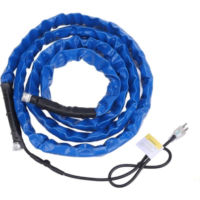 Tuyau d'eau chauffant pour camping-car de 12 pieds avec thermostat 40 Fahrenheit Protection contre le gel Antigel Eau potable Jardin blue