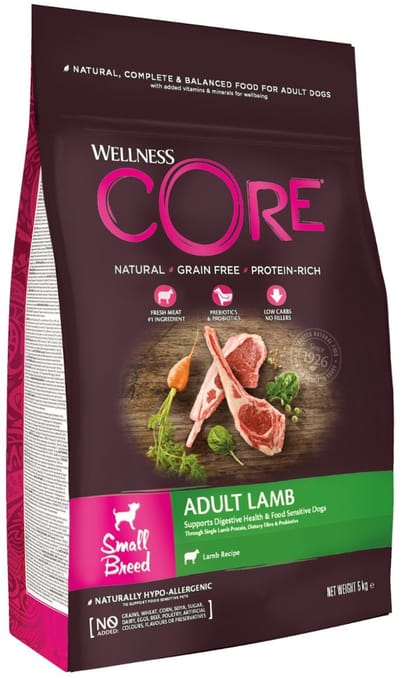 Wellness Core Grain Free Dog Adult Small Breed Lam - Hondenvoer - 5 kg