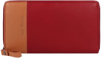 Greenburry Nappa Portemonnee RFID-bescherming Leer 19.5 cm - Dames - Horizontaal - red-tan