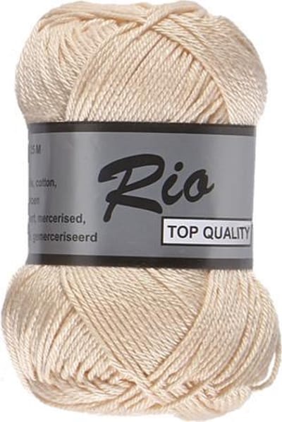 Lammy yarns Rio katoen garen - beige (218) - naald 3 a 3,5 mm - 1 bol