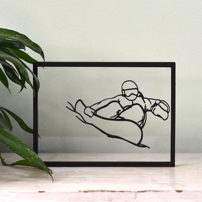 Houten Lijstje - Floating Frames - Snowboarder
