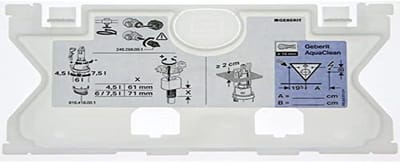 Beschermplaat Toilet - Reserveonderdeel Spoelbak - Sanitair Onderhoud - Specifiek Ontwerp - 30 x 15 cm - Grijs