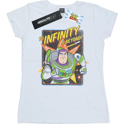 Disney Dames/Dames Toy Story 4 Buzz To Infinity Katoenen T-Shirt (Wit)